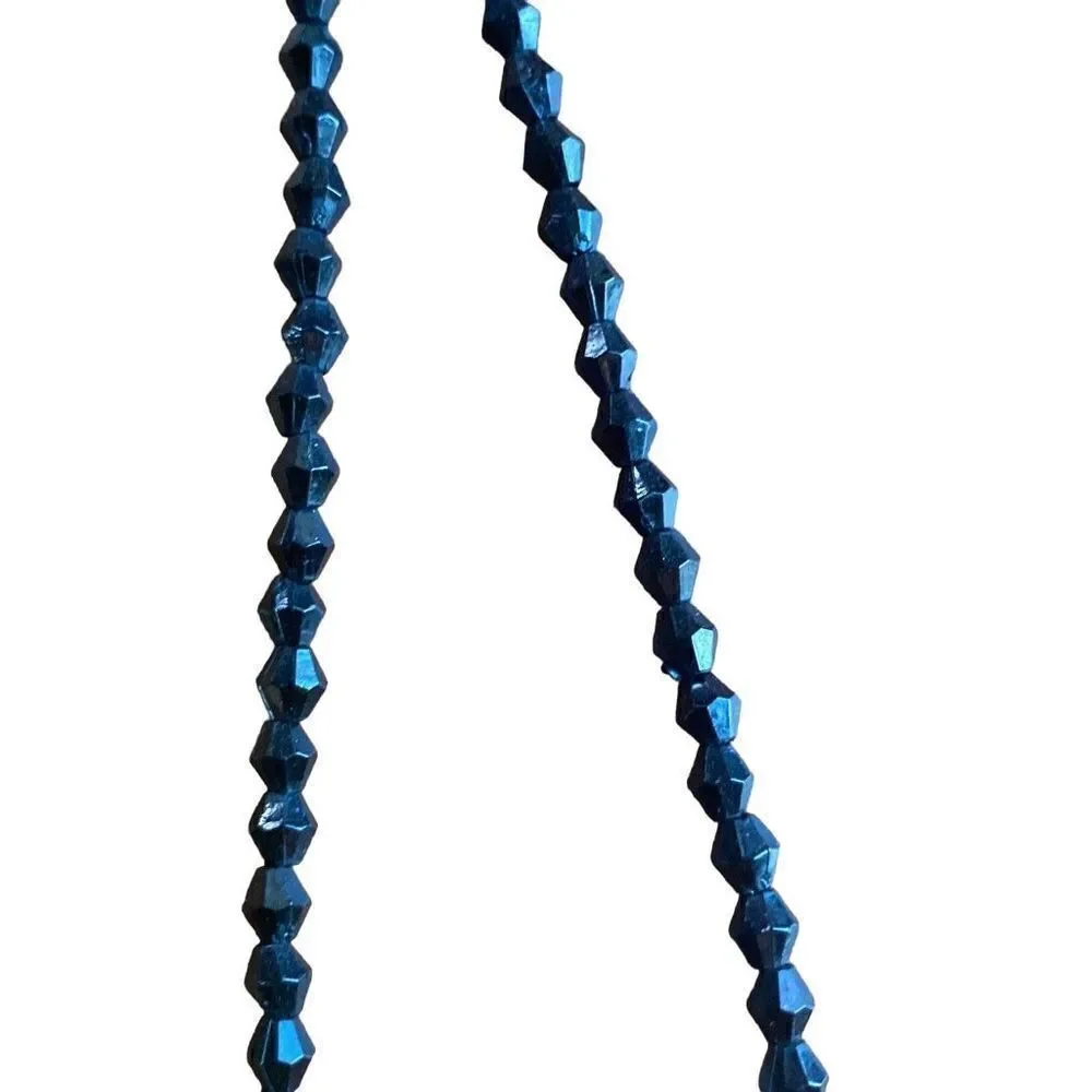 Anne Taylor loft long black crystal tassel necklace
